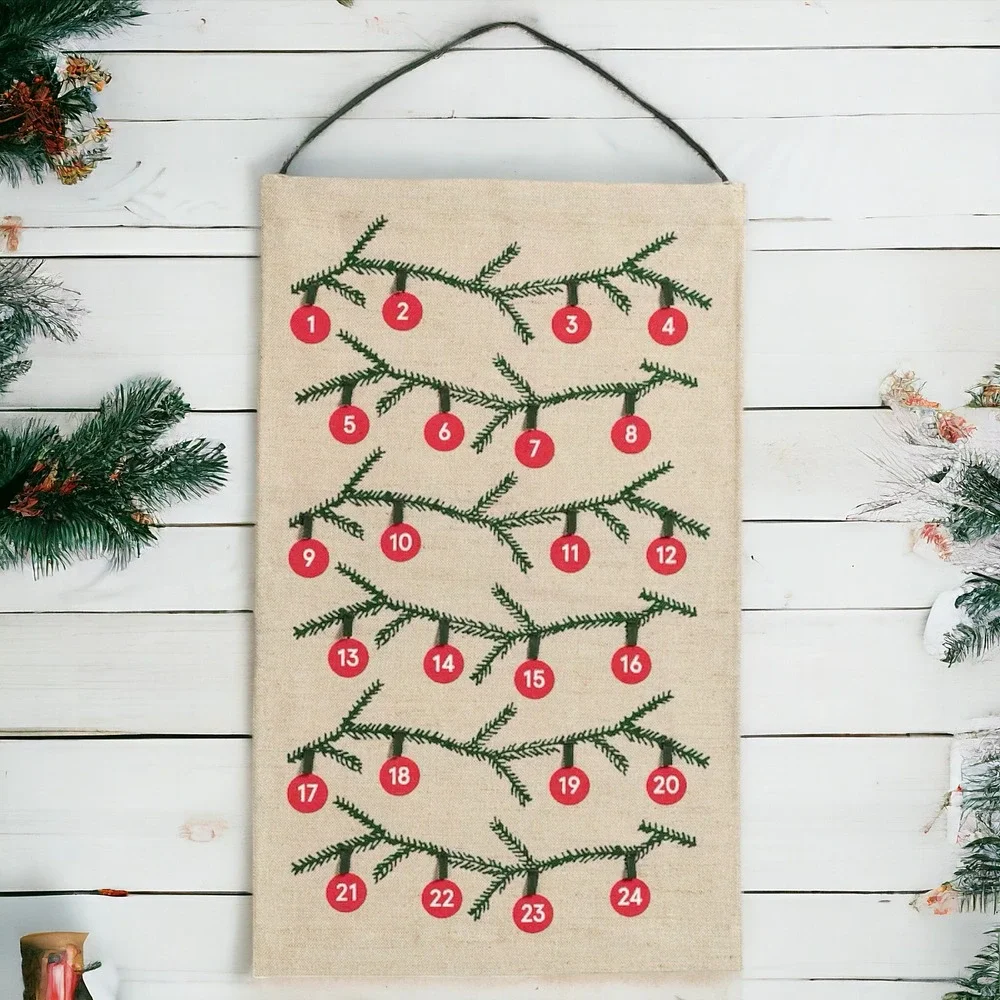 IKEA VINTERFINT Hanging Christmas Advent Calendar 24 Loops (005.608.88)‎ NEW